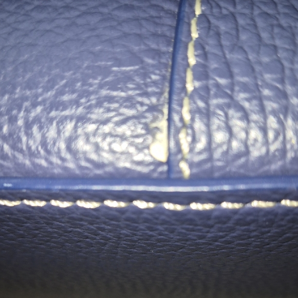 Dooney & Bourke Blue Leather Satchel - Picture 16 of 16